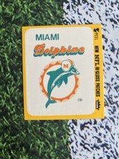 1978 Fleer Football Miami Dolphins Team Action Logo Sticker EX Low Shipping 