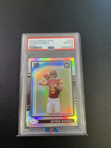 Jayden Daniels 2024 Donruss Optic Holo Prizm #248 RC Rookie PSA 10 GEM MINT NFL