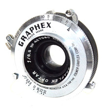 GRAFLEX 3 1/2" 90MM f/6.8 OPTAR WIDE ANGLE LENS FOR 4X5 IN GRAPHEX SHUTTER