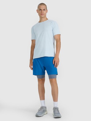 4F 2-in-1 Trailrunning-Shorts schnelltrocknend Herren - marineblau 4FWAW25TFS...