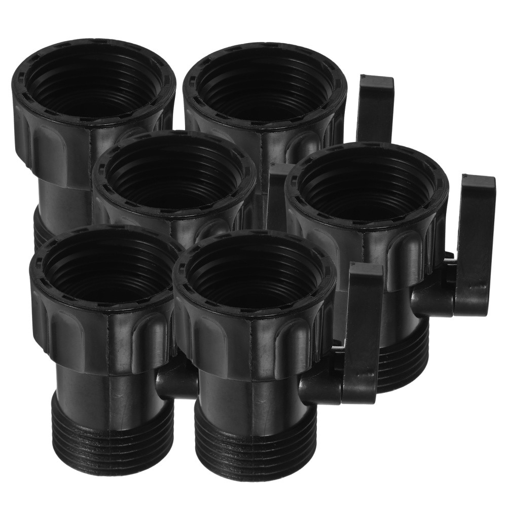 6 Pcs Garden Hose Connector Shut Off Valve Plastic Hose Extension Adapter