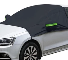 Windshield Snow Cover With Side Mirror Covers Weatherproof Extra Large Size Blac