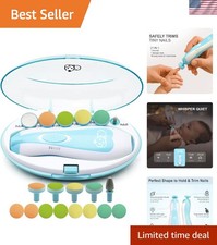 21 Piece Baby Nail Care Kit: Whisper Quiet Trimmer  13 Extra Pads Included