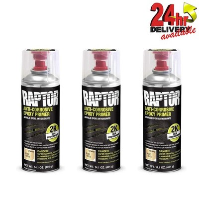 3 x UPOL RAPTOR 2K BEIGE 400ML AEROSOL KORROSIONSSCHUTZ EPOXID GRUNDIERUNG Betteinlage EP