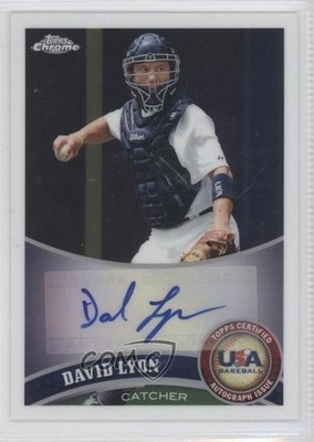 2011 Chrome Redemption USA Baseball Collegiate National Team David Lyon Auto 0f8