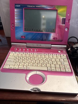 VTech Touch Tablet Advanced Pink Learning System Kids Laptop 80-656 w/AC Adapter