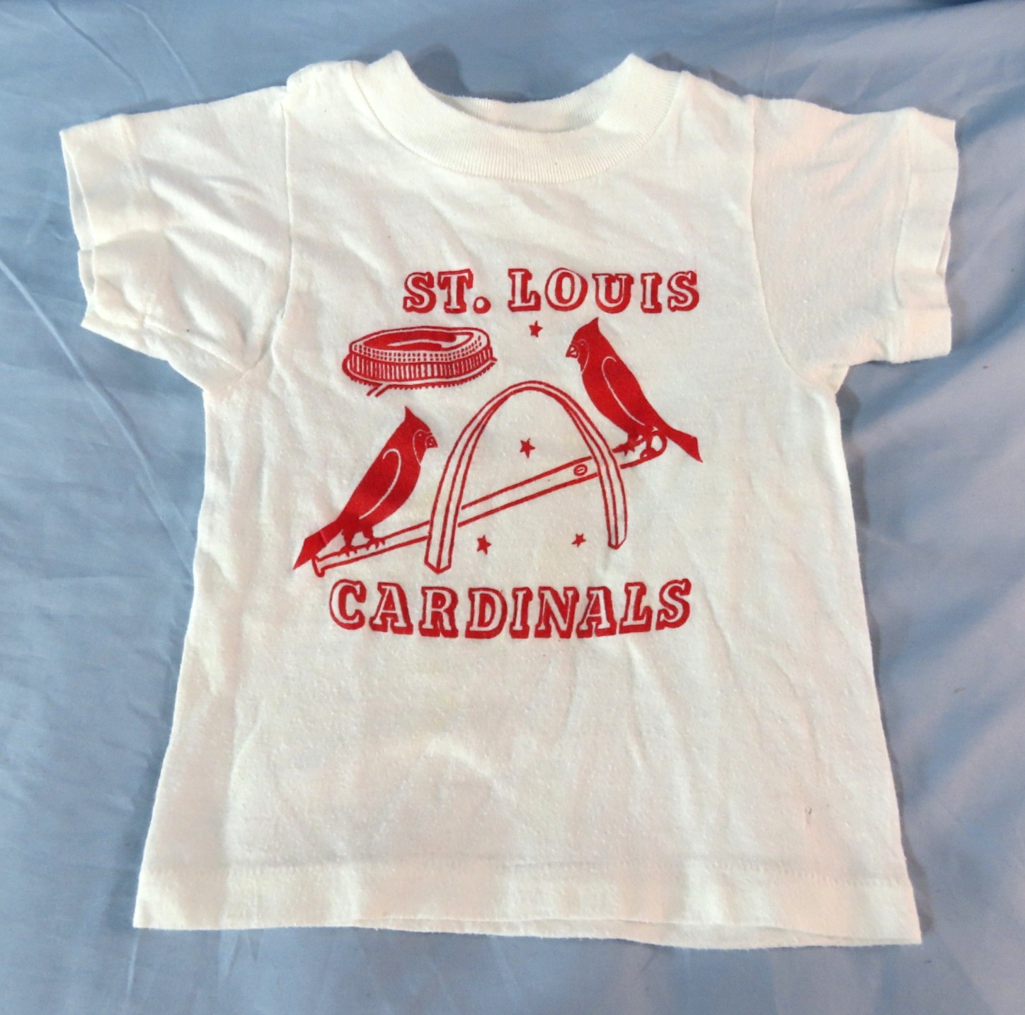VINTAGE Single Stitch T-Shirt ST LOUIS CARDINALS Infant/Baby Size ‼️DAMAGED‼️