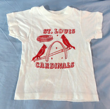 VINTAGE Single Stitch T-Shirt ST LOUIS CARDINALS Infant/Baby Size    DAMAGED   