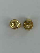 14KT YELLOW GOLD 4.25 MM EARRING FRICTION BUTTERFLY BACKS - 2 PAIRS .22 GRAMS
