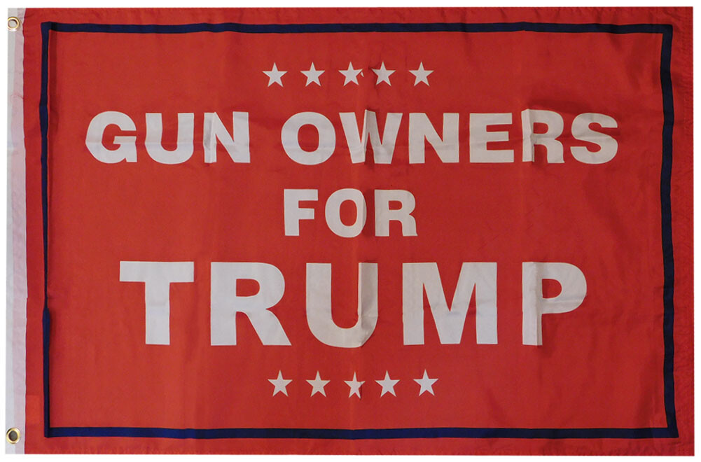 Bandiera Trump 2024 Doppia Faccia 2x3 Piedi - Tessuto Poliestere Nylon 100D, Doppio Lato, Made In China