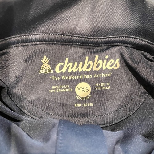 NWT Chubbies Youth Sz XS (6/7) Navy Lakeside Performance Polo Shirt Stretch UPF - Picture 2 of 8