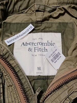 ABERCROMBIE & FITCH NOONMARK SHIRT JACKET CAMO MENS SIZE