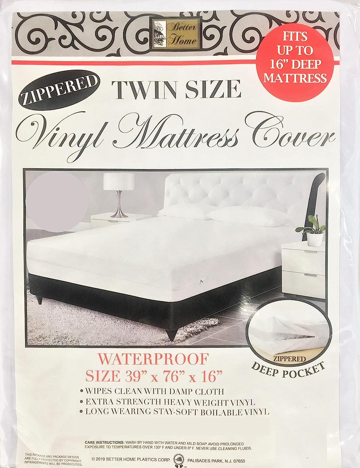 Vinyl Mattress Cover Zippered Encasement Protector Heavy Duty Deep Pocket (Twin, eBay