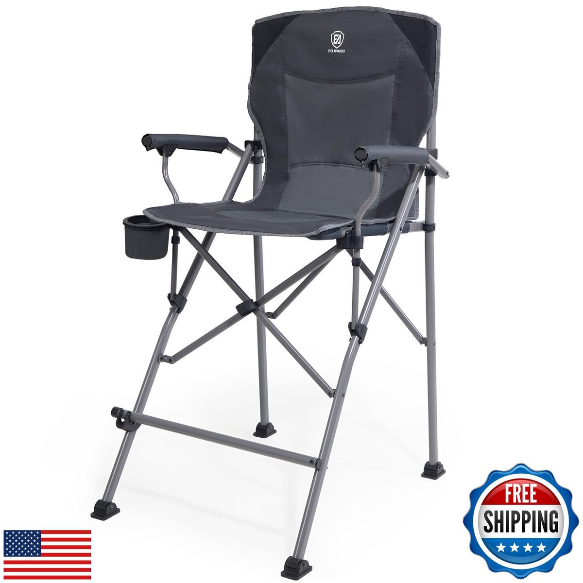 EVER ADVANCED Tall Folding Chair 31