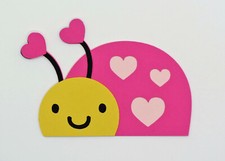 Cute Ladybug Valentine's Love Die Cut Paper Piecing Scrapbook Embellishment