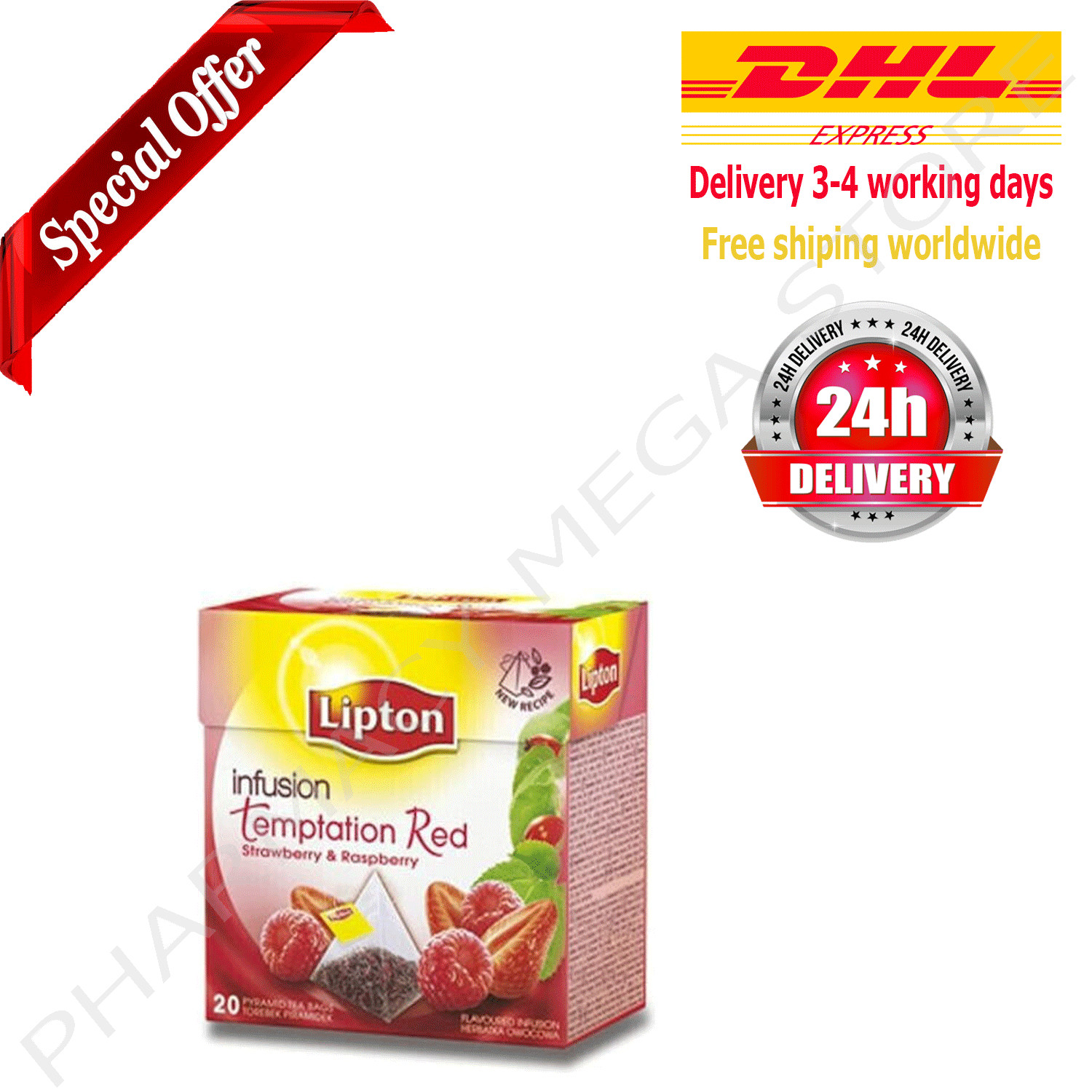 Red Fruits Strawberry & Raspberry Flavor 20 Tea Bags