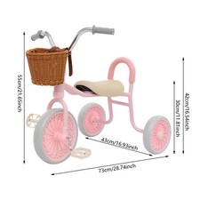 Children Tricycle with Pedals, Children Tricycle for 2-6 Years Old