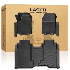 LASFIT Floor Mats for Chevy Silverado EV 2024 2025 2026 Waterproof Floor Liners