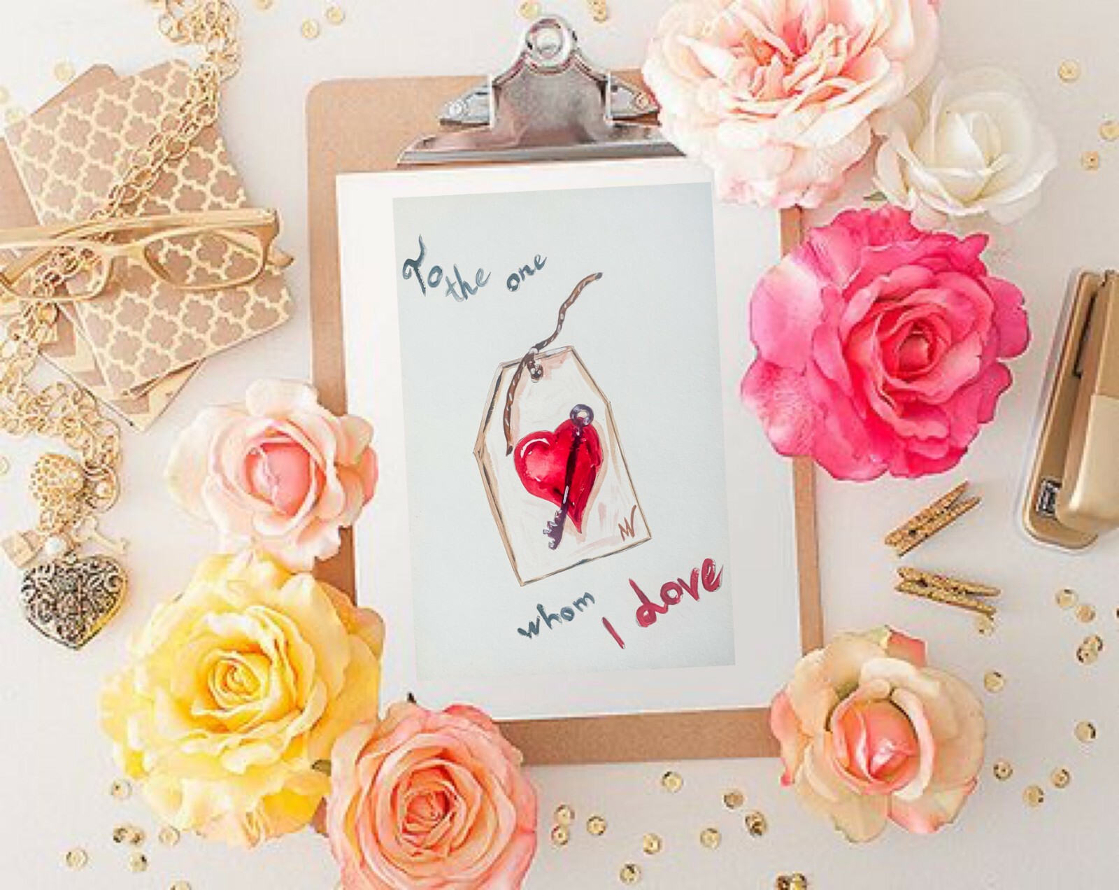 Love Painting Secrets Original Watercolor Art 6