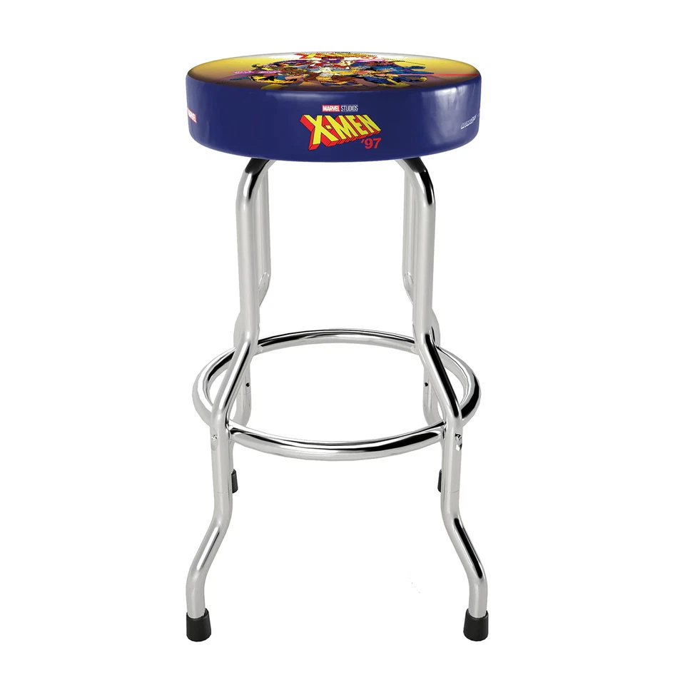 Arcade1Up Marvel X-Men Adjustable Arcade Stool with Chrome Plated Steel Frame - Image 2 of 4