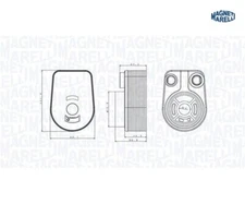 Oil cooler, engine oil Magneti Marelli 350300002800 for Dacia