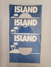 45 RPM 7" RECORD SLEEVES CO. SLEEVE 3 PACK SEE PHOTOS - Island  SLV198 