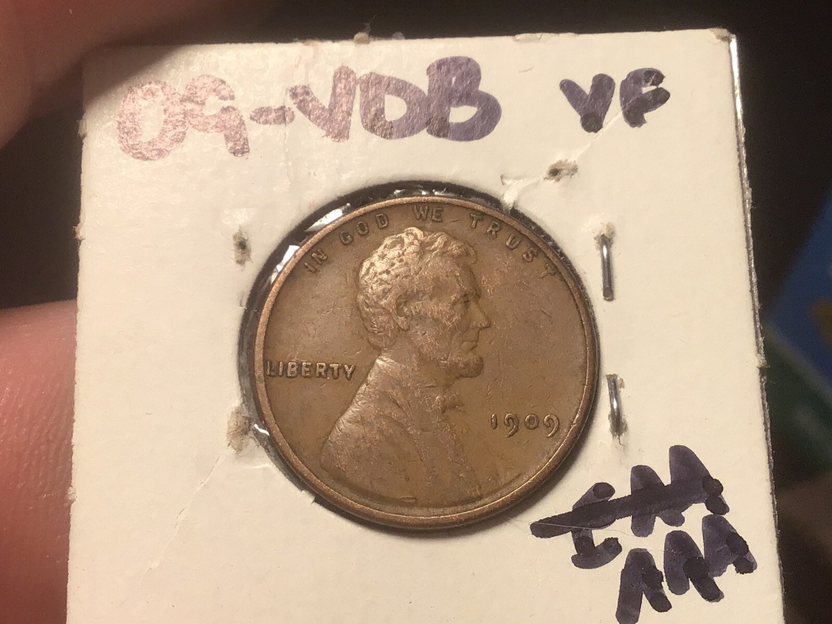 1909-VDB Lincoln Cent, First Year of Issue, Wholesale on a