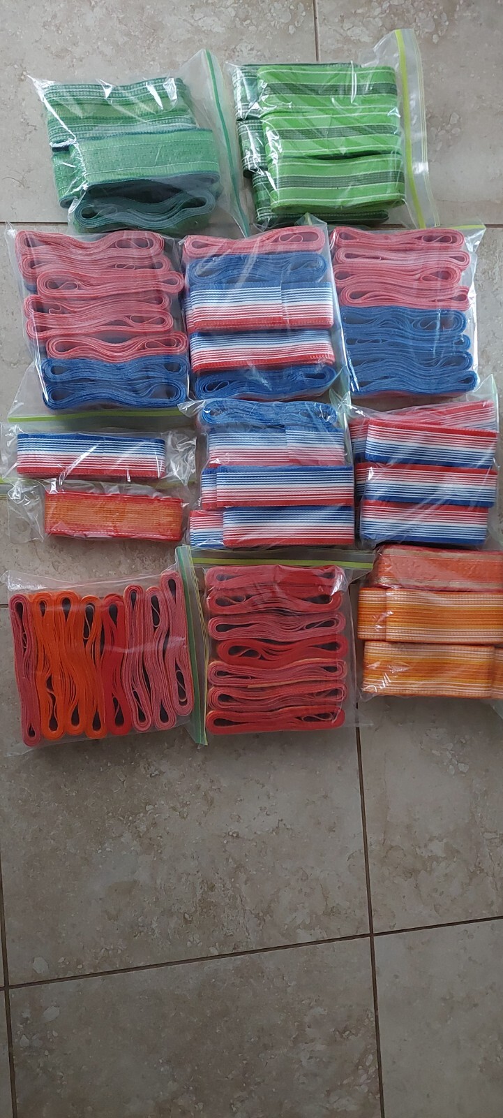 Vintage Huge Lot of Lawn Chair Webbing 78 Total Strips