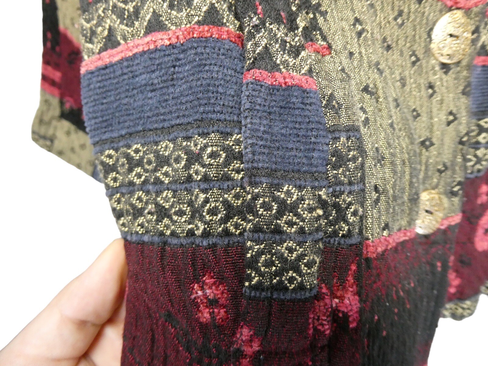 TravelSmith Patchwork Textured Jacket Button Fron… - image 10