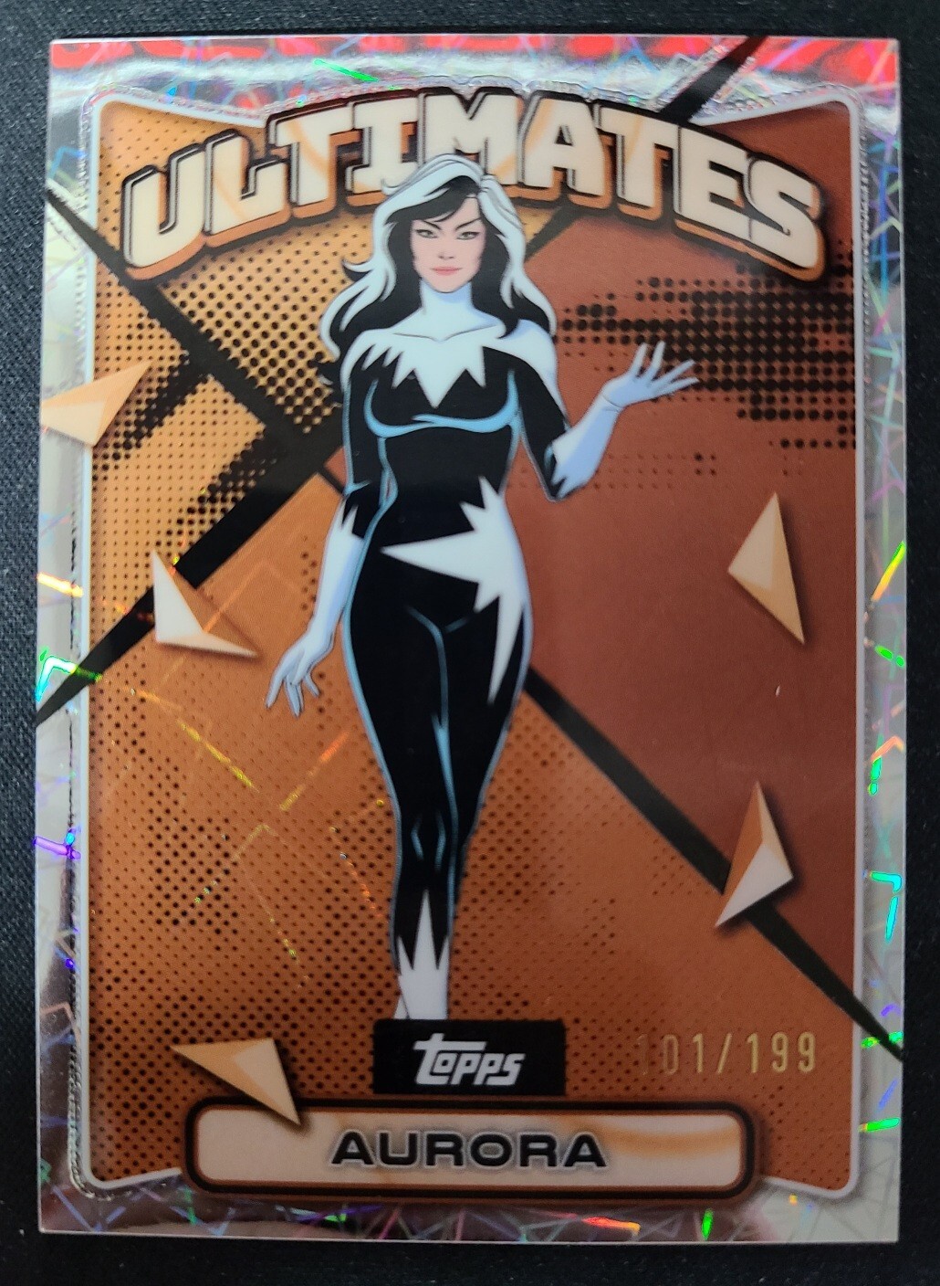 2025 Topps Finest Marvel X-Men ‘97 Aurora Laser Refractor /199 #8