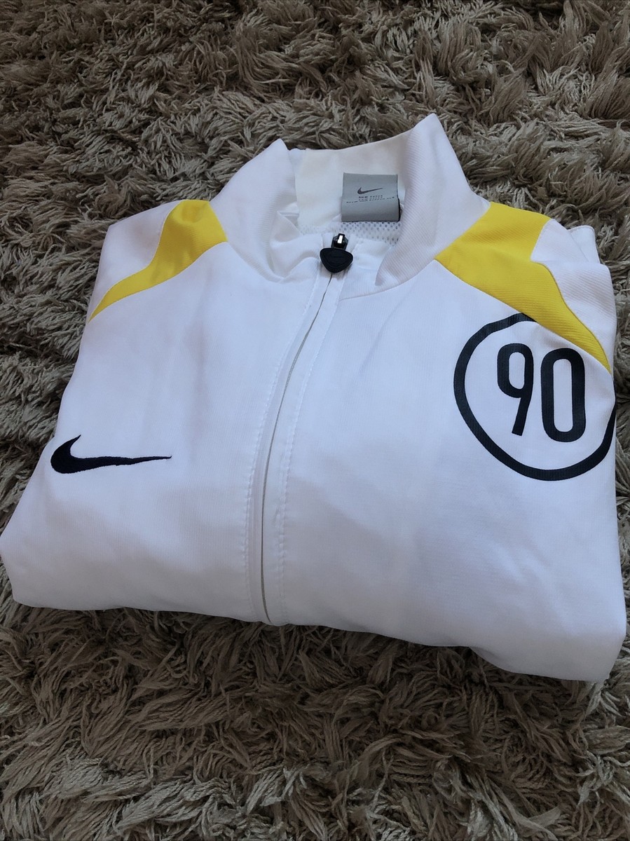 white nike tracksuit top