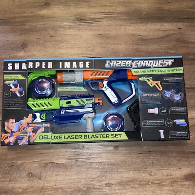 Sharper Image Lazer Conquest Deluxe Laser Blaster Set | eBay