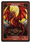 Dragon 6/6 Stained Glass Token Givememana Tokens Magic the Gathering
