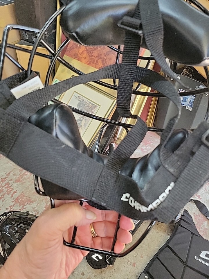 Youth Catchers Gear Pro Nine Helmet & Champro Chest And Shin Guards And