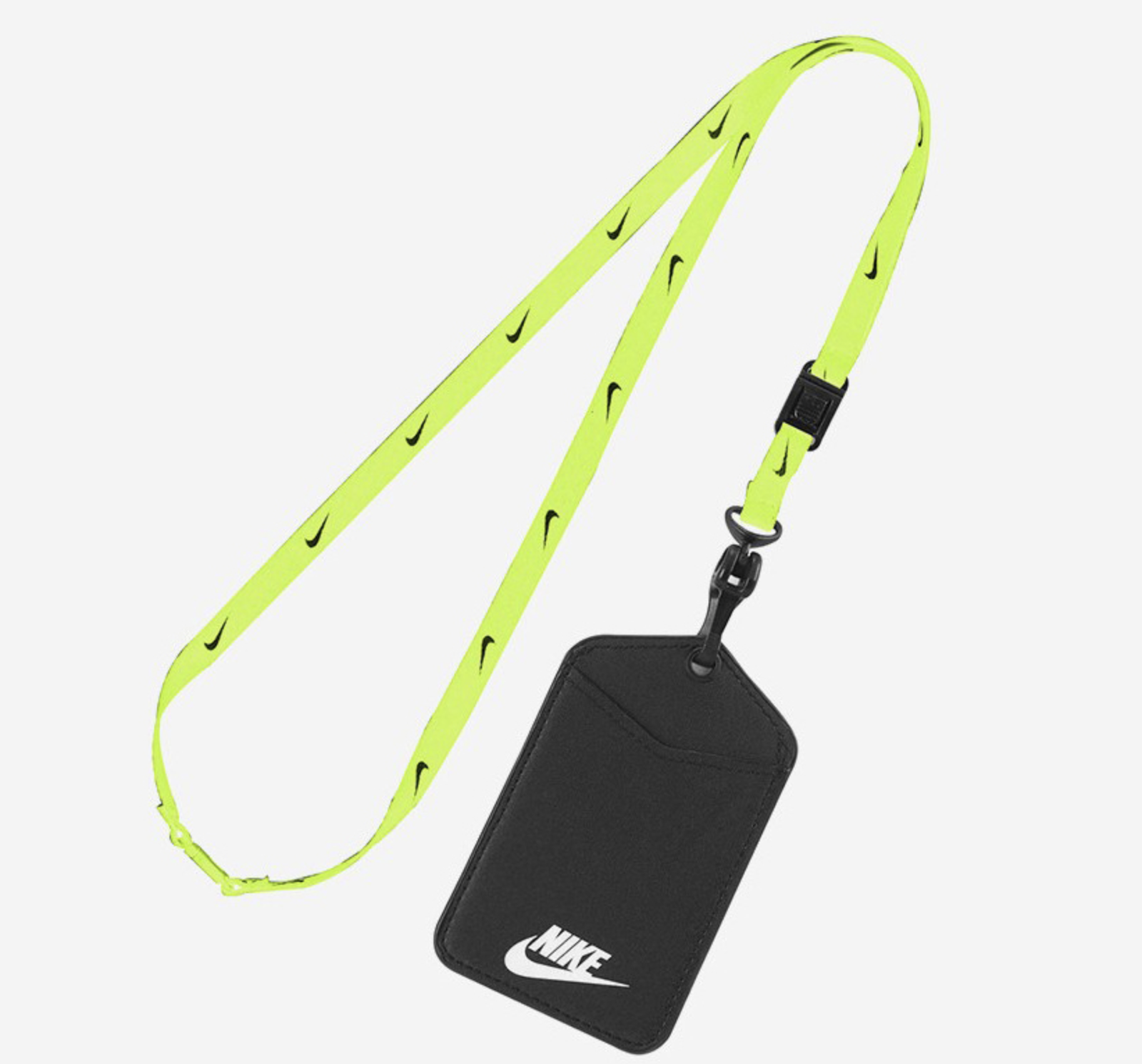 Nike I.D. Badge Lanyard KeyChain IDHolder Neon Green DC3632732 for