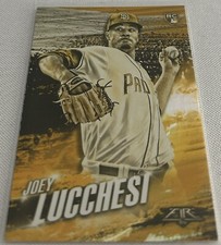 2018 Topps Fire Baseball Joey Lucchesi San Diego Padres Hot Start Gold Rookie