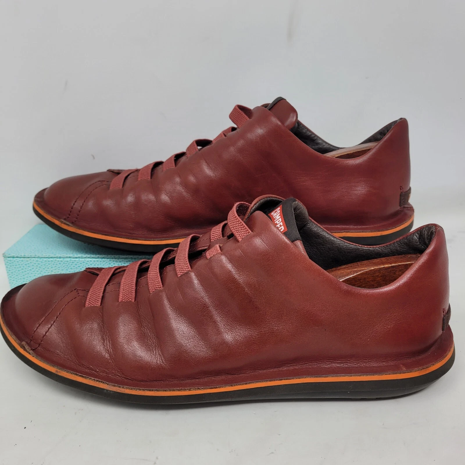 Camper Beetle Comfort Shoes Boot Red Leather Mens Sz 10 Womens 8 EU-43 18751-064