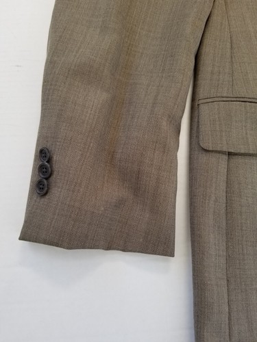 John W. Nordstrom 3btn olive wool sport coat jacket blazer 42R - Picture 2 of 14