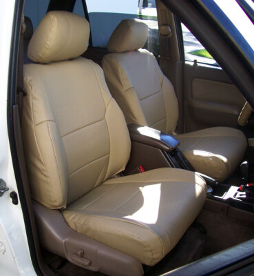 for TOYOTA 4RUNNER 1996-2002 IGGEE S.LEATHER CUSTOM MADE FIT 2 FRONT SEAT COVERS