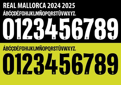 Name&Number Set For RCD Mallorca For Season 2024/2025 Home/Away Football Soccer