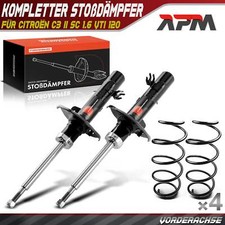 4x Komplett Stoßdämpfer Federbein Satz Vorne für Citroën C3 II SC 1.6 VTi 120