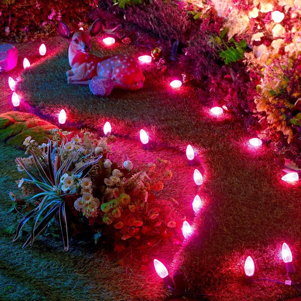 Diodesy 4PK C9 LED Pink Replacement Christmas Light Bulb, E17, 0.6W , 5W - Image 2 of 4