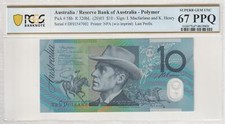 Last Prefix DF03 2003 Macfarlane Henry $10 Banknote PCGS 67 PPQ