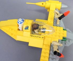 LEGO Star Wars Naboo Fighter 7141 Complete W Minifigures Set 1999