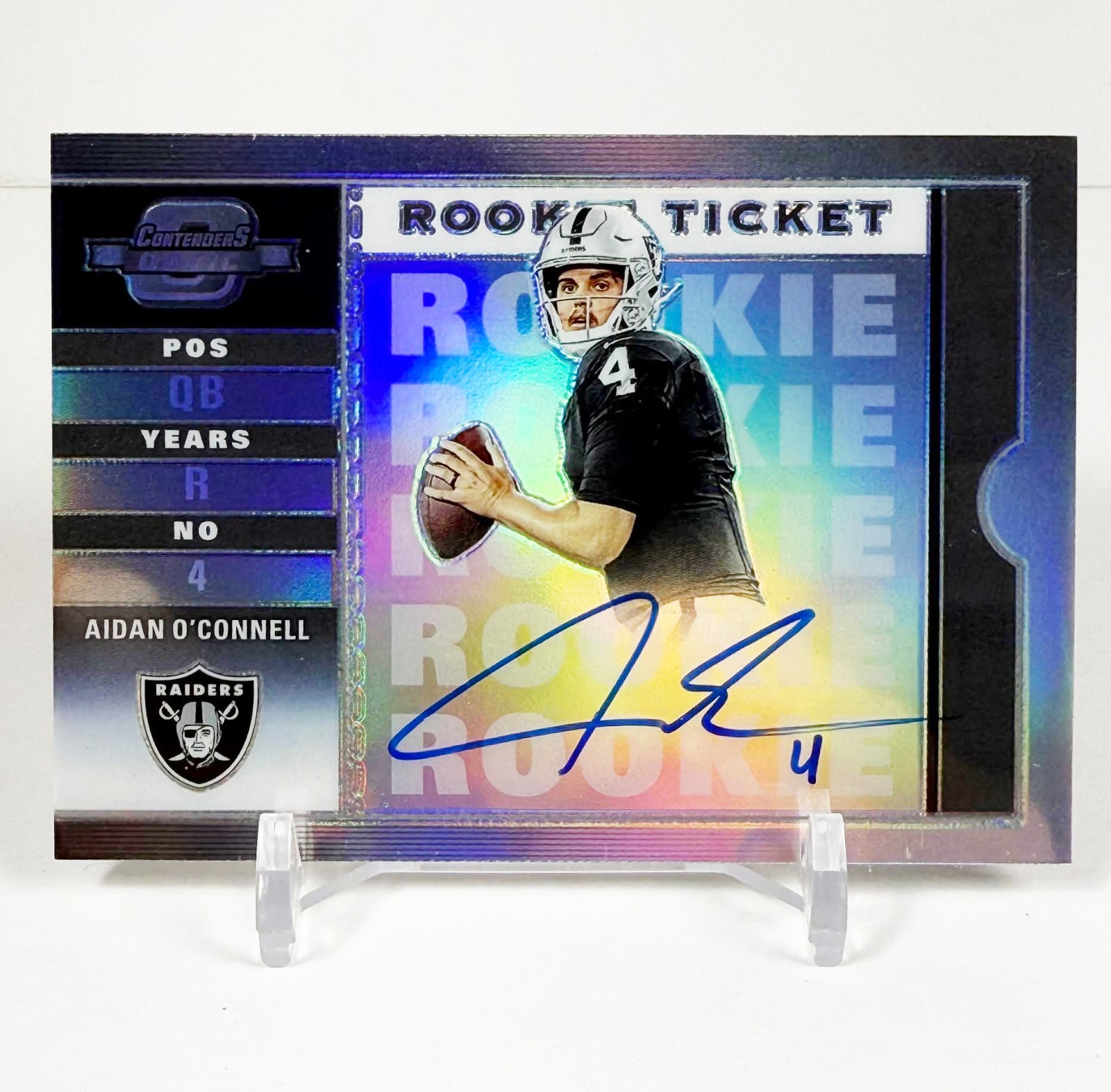 Aidan O'Connell Panini Contenders Optic 2003 Contenders Throwback Rookie Autographs #03TAAOL Base