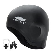 Swim Cap Silicone 3D Ergonomic Ear Protection Swimming Cap With Nose Clip  ZIVO