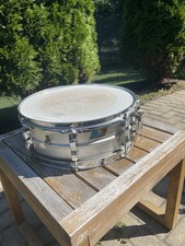 1970s Vintage Ludwig Acrolite 5x14 Snare Drum Blue  Olive Badge FREE SHIPPING