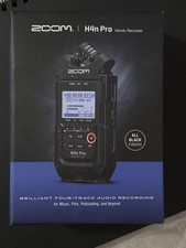 Zoom H4n Pro All Black Handheld 4-Track Digital Field Recorder USB XLR/TRS SD