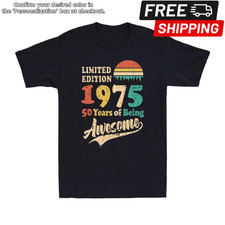 Made In 1975 50 Years Of Being Awesome Vintage 50th Birthday T-Shirt