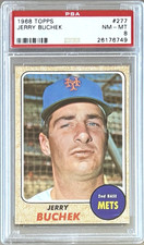 1968 TOPPS #277 JERRY BUCHEK PSA 8 NM-MT METS